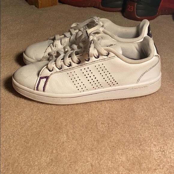 white adidas low tops